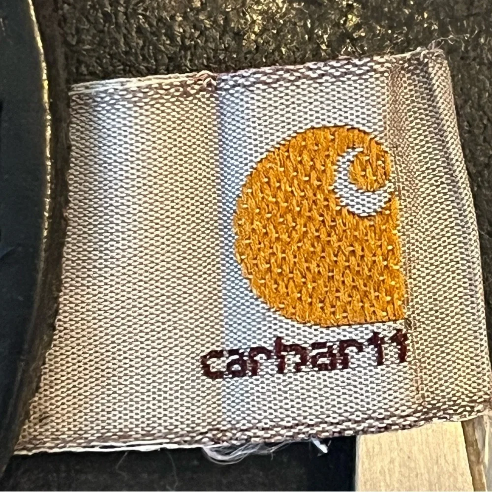 Carhartt Men’s Genuine Leather Belt Black Silver Buckle Size 38